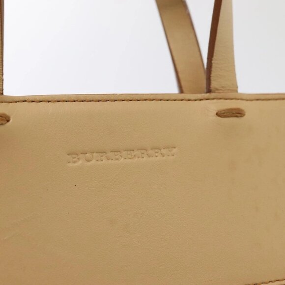 BURBERRY Hand Bag Leather Beige Auth - Picture 9 of 16